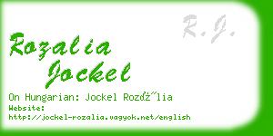 rozalia jockel business card
